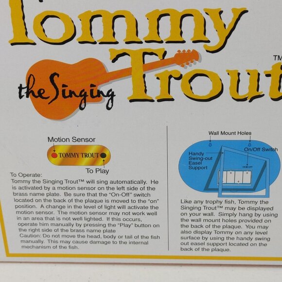 Vintage Tommy The Singing Trout Fish BRAND NEW "Joy to the World" - Picture 8 of 11